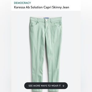 DEMOCRACY 14P, Mint Karessa Ab Solution Capri Skinny Jean